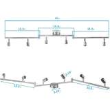 Darrahopens Home & Garden > Lighting > Ceiling Lights Kitchen Lights, 6-Light Ceiling Lighting Kits, Swivelling Ceiling Spotlight for Bedroom, Kitchen and Living Room(GU10 LED Bulbs not Included) (Brush Nickel)