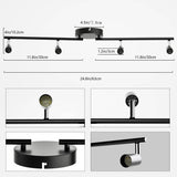 Darrahopens Home & Garden > Lighting > Ceiling Lights Kitchen Lights,Ceiling Lighting Kits, Swivelling Ceiling Spotlight for Bedroom, Kitchen and Living Room(GU10 LED Bulbs not Included) (4 Way Black)