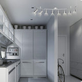 Darrahopens Home & Garden > Lighting > Ceiling Lights LED 8 Light Track Lighting Fixture Flexible, Adjustable Ceiling Spot Light with GU10 Track Light Head, Accent Lighting Foldable Swing Arm Brushed Nickel(Bulbs Not Included) In Australia - Darrahopens
