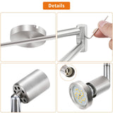 Darrahopens Home & Garden > Lighting > Ceiling Lights LED Ceiling Light 6 Way Rotatable Spot Lights for Ceiling,Flexible Ceiling Lights for Bedroom,Living Room,Nickel with Protectiv Bulb Trims(Gu10 Bulbs Not Included)
