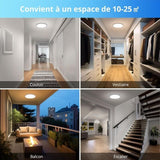Darrahopens Home & Garden > Lighting > Ceiling Lights LED Ceiling Light with Motion Sensor 12W 6000K Round LED Ceiling Lamp Radar Motion Detector for Outdoor Indoor Staircase Bathroom Garage Hallway 205cm