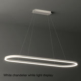 Darrahopens Home & Garden > Lighting > Ceiling Lights Modern Minimalist Oval Pendant Light Adjustable LED Chandelier Black