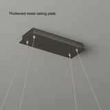 Darrahopens Home & Garden > Lighting > Ceiling Lights Modern Minimalist Oval Pendant Light Adjustable LED Chandelier Black