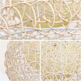 Darrahopens Home & Garden > Lighting > Ceiling Lights Rattan Chandelier Pendant Light Hand Woven Bamboo Lampshade, 25 cm
