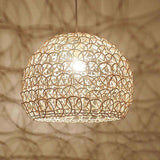 Darrahopens Home & Garden > Lighting > Ceiling Lights Rattan Chandelier Pendant Light Hand Woven Bamboo Lampshade, 25 cm