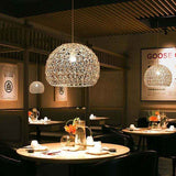 Darrahopens Home & Garden > Lighting > Ceiling Lights Rattan Chandelier Pendant Light Hand Woven Bamboo Lampshade, 25 cm