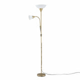 Darrahopens Home & Garden > Lighting > Floor Lamps Artiss Gold Floor Lamp with Reading Light | Mother and Child Standing Lamp with 360 Flexible Gooseneck, Individual Switch & Plate Shade, E27 & E14 Bulb (Not Included) Home Living Room Office Reading