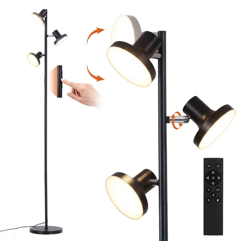 Darrahopens Home & Garden > Lighting > Floor Lamps Artiss LED Tree Floor Lamp, 36W Modern Dimmable Standing Lamp with Remote & Touch Control, 4 Color Temperatures, 3 Rotatable LED Light Floor Lamps for Living Room, Bedroom, Office