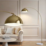 Darrahopens Home & Garden > Lighting > Floor Lamps Artiss Modern Arched Floor Lamp Gold Brass Standing Heavy-Duty Marble Base for Living Room Bedroom