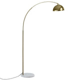 Darrahopens Home & Garden > Lighting > Floor Lamps Artiss Modern Arched Floor Lamp Gold Brass Standing Heavy-Duty Marble Base for Living Room Bedroom