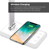 Darrahopens Home & Garden > Lighting GOMINIMO LED Desk Lamp with Wireless Charger 5 Brightness Levels (White)