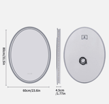 Darrahopens Home & Garden > Lighting Interior Ave - LED Oval Frameless Salon / Bathroom Wall Mirror - 60 x 80cm