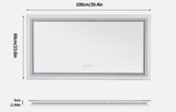 Darrahopens Home & Garden > Lighting Interior Ave - LED Rectangle Frameless Salon / Bathroom Wall Mirror - 100 x 60cm