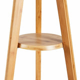 Darrahopens Home & Garden > Lighting LARGE BAMBOO TRIPOD FLOOR LAMP Linen Shade Modern Light Vintage Wooden Scandi
