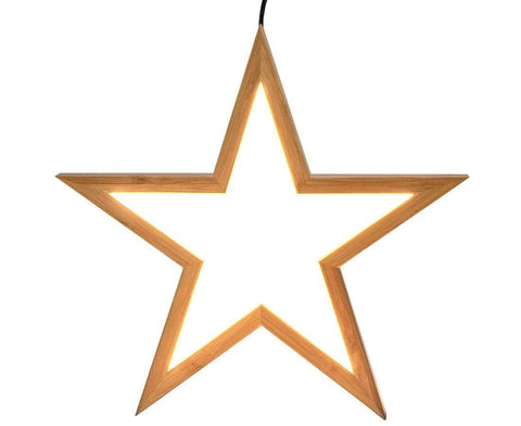 Darrahopens Home & Garden > Lighting Large Ceiling Bamboo Star LED Hanging Lamp Natural Home Decor Lighting Pendant