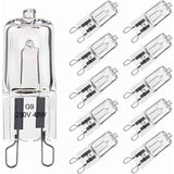 10 Pack G9 Oven Bulb, 40W 230V 300 Degree C, Dimmable Warm White, 480LM