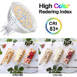 Darrahopens Home & Garden > Lighting > Light Bulbs 12 Pack MR16 LED Bulbs 12V 5W Warm White 2800K 120 Degree
