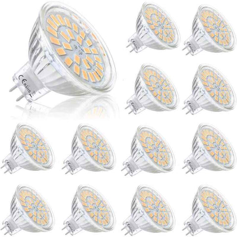 Darrahopens Home & Garden > Lighting > Light Bulbs 12 Pack MR16 LED Bulbs 12V 5W Warm White 2800K 120 Degree