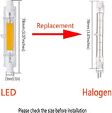 Darrahopens Home & Garden > Lighting > Light Bulbs 2PCS 10W R7S LED COB Bulb, Dimmable 78mm Double-Ended J-Type T3 Lamp, 100W Halogen Equivalent, 1000LM 6000K Daylight for Floodlight & Landscape Lighting (Yellow)