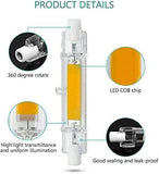 Darrahopens Home & Garden > Lighting > Light Bulbs 2PCS 10W R7S LED COB Bulb, Dimmable 78mm Double-Ended J-Type T3 Lamp, 100W Halogen Equivalent, 1000LM 6000K Daylight for Floodlight & Landscape Lighting (Yellow)