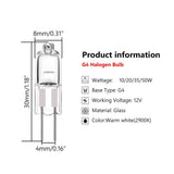 Darrahopens Home & Garden > Lighting > Light Bulbs 35W G4 Halogen Bulbs 12V 10 pcs Capsule Lamps Lights