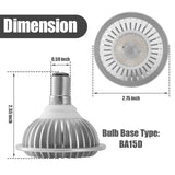 Darrahopens Home & Garden > Lighting > Light Bulbs AR70 LED Light Bulb BA15D B15 Base, AC/DC12V Input, 7W 500lm for Home Household Commercial Lighting, 50W Halogen Lamp Replacement(Natural White,4 Pack)