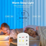 Darrahopens Home & Garden > Lighting > Light Bulbs Battery Operated Light Bulbs, 5000mAh Rechargeable Light Bulb Set of 2 with Remote, 3 Colors 10 Levels Dimmable Fabric Wireless Sconces Light Bulb with Timer for Bedroom Living Room