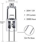 Darrahopens Home & Garden > Lighting > Light Bulbs G4 Halogen Lamps 20W 12V 20 Pack Warm White Bulbs