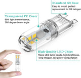 Darrahopens Home & Garden > Lighting > Light Bulbs G9 LED bulbs 1.5W equivalent to 20W halogen natural white light 4000K, AC 220-240V, non-dimmable, mini bulb, flicker-free, 6-pack_MGF