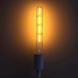Darrahopens Home & Garden > Lighting > Light Bulbs LED Edison Filament Bulbs 6W E27 Warm White 5-Pack T225 Long Tube Design Yellow Glass