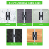 Darrahopens Home & Garden > Lighting > Lighting Accessories 100PCS Cable Clips Black, AIBOO Upgraded Wire Clips Adhesive with 50PCS Small Size & 50PCS Large Size Cable Straps, Mini Cable Wire Management for Handling Under Cabinet Lighting with Cords