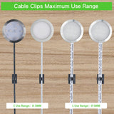 Darrahopens Home & Garden > Lighting > Lighting Accessories 100PCS Cable Clips Black, AIBOO Upgraded Wire Clips Adhesive with 50PCS Small Size & 50PCS Large Size Cable Straps, Mini Cable Wire Management for Handling Under Cabinet Lighting with Cords