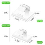 Darrahopens Home & Garden > Lighting > Lighting Accessories 100PCS Cable Clips White, AIBOO Upgraded Wire Clips Adhesive with 50PCS Small Size & 50PCS Large Size Cable Straps, Mini Cable Wire Management for Handling Under Cabinet Lighting with Cords