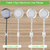 Darrahopens Home & Garden > Lighting > Lighting Accessories 100PCS Cable Clips White, AIBOO Upgraded Wire Clips Adhesive with 50PCS Small Size & 50PCS Large Size Cable Straps, Mini Cable Wire Management for Handling Under Cabinet Lighting with Cords