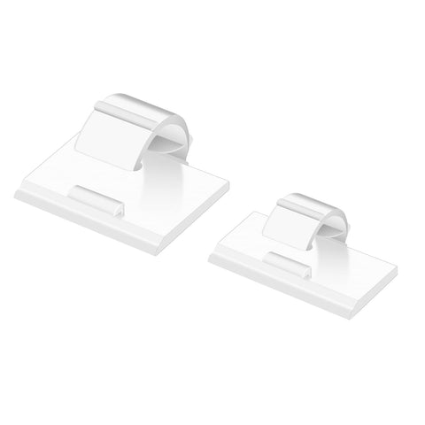 Darrahopens Home & Garden > Lighting > Lighting Accessories 100PCS Cable Clips White, AIBOO Upgraded Wire Clips Adhesive with 50PCS Small Size & 50PCS Large Size Cable Straps, Mini Cable Wire Management for Handling Under Cabinet Lighting with Cords
