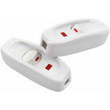 Darrahopens Home & Garden > Lighting > Lighting Accessories 2 pcs Ac 250V 10A Inline On/Off ROcker Switch Desk Lamp Cable Switch With LED Indicator White