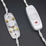 Darrahopens Home & Garden > Lighting > Lighting Accessories 2 pcs Ac 250V 10A Inline On/Off ROcker Switch Desk Lamp Cable Switch With LED Indicator White