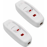 Darrahopens Home & Garden > Lighting > Lighting Accessories 2 pcs Ac 250V 10A Inline On/Off ROcker Switch Desk Lamp Cable Switch With LED Indicator White
