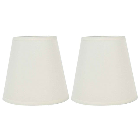 Darrahopens Home & Garden > Lighting > Lighting Accessories 2PCS Fabric Lampshade European Style Clip On Lamp Shade for E14 Screw Chandelier Wall LampPT07 White In Australia - Darrahopens