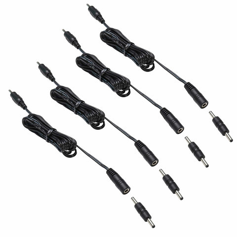 Darrahopens Home & Garden > Lighting > Lighting Accessories 3.5X1.35 DC Connector for AIBOO Single White Kitchen Light Bar, 22AWG,Black Extension Cords,5ft.(3.5 X 1.35 mm Black Cords,4 Packs)