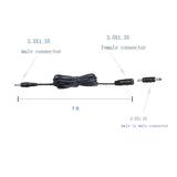Darrahopens Home & Garden > Lighting > Lighting Accessories 3.5X1.35 DC Connector for AIBOO Single White Kitchen Light Bar, 22AWG,Black Extension Cords,5ft.(3.5 X 1.35 mm Black Cords,4 Packs)