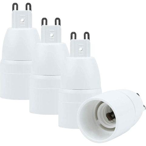 Darrahopens Home & Garden > Lighting > Lighting Accessories 4X Lamp Socket Adapter G9 To E14 In White - 4 pcs Set Reformatting Converters For Lamp Sockets For Incandescent, LED,