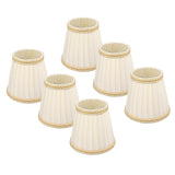 Darrahopens Home & Garden > Lighting > Lighting Accessories 6pcs Fabric Drum Lamp Shades Clip-On Compatible with Chandeliers Light Bulbs Lighting Accessories