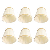 Darrahopens Home & Garden > Lighting > Lighting Accessories 6pcs Fabric Drum Lamp Shades Clip-On Compatible with Chandeliers Light Bulbs Lighting Accessories