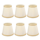 Darrahopens Home & Garden > Lighting > Lighting Accessories 6pcs Fabric Drum Lamp Shades Clip-On Compatible with Chandeliers Light Bulbs Lighting Accessories