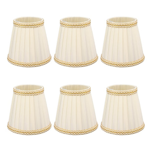 Darrahopens Home & Garden > Lighting > Lighting Accessories 6pcs Fabric Drum Lamp Shades Clip-On Compatible with Chandeliers Light Bulbs Lighting Accessories