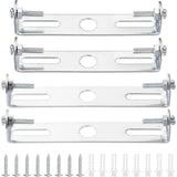 Darrahopens Home & Garden > Lighting > Lighting Accessories Ceiling Plate Light Bracket 4 Pcs 110mm Silver Iron with Screws Compatible with Ceiling Mount Hanging Lamp Holder Wall Mounted
