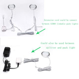 Darrahopens Home & Garden > Lighting > Lighting Accessories Extension Cables 9.84FT LED Under Cabinet Puck Lighting, 2-Pin Male and Female Cable Connector Extension Cords for Led Puck Lights with White Cords (6 Pack) 2-PIN ONLY