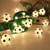 Darrahopens Home & Garden > Lighting > Lighting Accessories Football Shaped LED String Light, Warm Yellow Soft Glow, Cozy Decoration for Bedroom and Party. Battery Powered, 1.5 Meters with 10 Lights.
