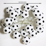 Darrahopens Home & Garden > Lighting > Lighting Accessories Football Shaped LED String Light, Warm Yellow Soft Glow, Cozy Decoration for Bedroom and Party. Battery Powered, 3Meters with 20 Lights.